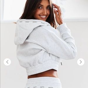 NWT Lounge Underwear Light Grey Scrunch Hoodie